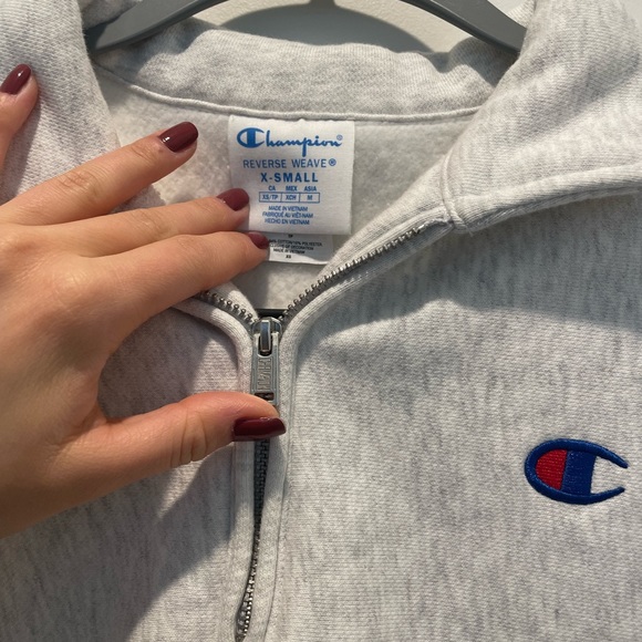 Champion Oversized Reverse Weave Quarter Zip Sweatshirt - Picture 4 of 6